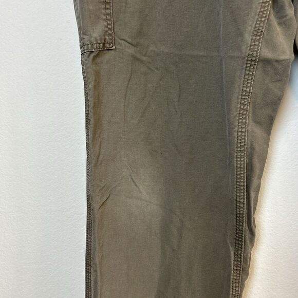 Carhartt Pants Men’s 38x32 Loose Original Fit Canvas Work Dungaree Leather Patch - Picture 7 of 15